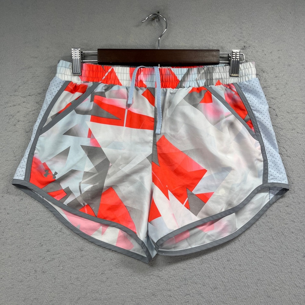 Under Armour Shorts Womens Small Orange Fly By HeatGear Running Athletic Gym
